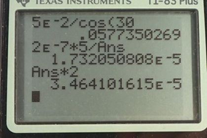 OpenStax College Physics, Chapter 22, Problem 69 (PE) calculator screenshot 1