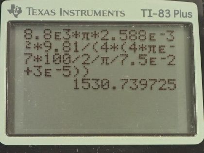 OpenStax College Physics, Chapter 22, Problem 84 (PE) calculator screenshot 2