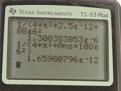 OpenStax College Physics, Chapter 23, Problem 100 (PE) calculator screenshot 1