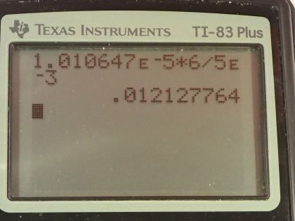 OpenStax College Physics, Chapter 23, Problem 64 (PE) calculator screenshot 2