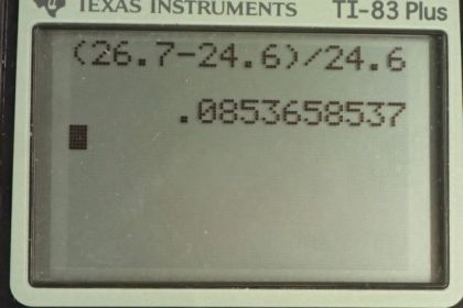 OpenStax College Physics, Chapter 23, Problem 77 (PE) calculator screenshot 2