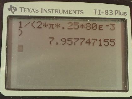 OpenStax College Physics, Chapter 23, Problem 82 (PE) calculator screenshot 1