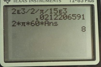OpenStax College Physics, Chapter 23, Problem 87 (PE) calculator screenshot 1