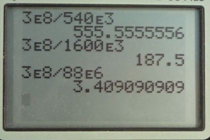 OpenStax College Physics, Chapter 24, Problem 7 (PE) calculator screenshot 1