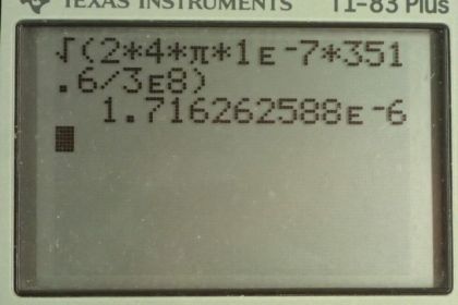 OpenStax College Physics, Chapter 24, Problem 29 (PE) calculator screenshot 2