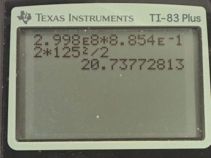 OpenStax College Physics, Chapter 24, Problem 30 (PE) calculator screenshot 1