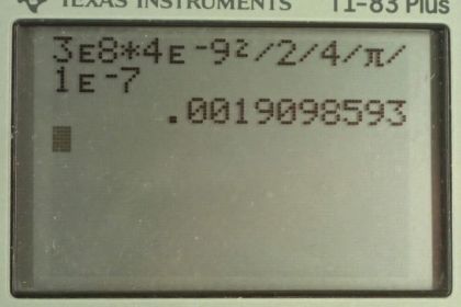 OpenStax College Physics, Chapter 24, Problem 31 (PE) calculator screenshot 1