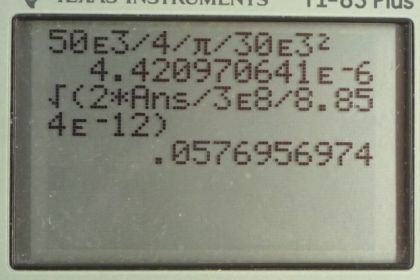 OpenStax College Physics, Chapter 24, Problem 33 (PE) calculator screenshot 1