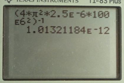 OpenStax College Physics, Chapter 24, Problem 45 (PE) calculator screenshot 3
