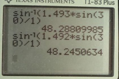 OpenStax College Physics, Chapter 25, Problem 31 (PE) calculator screenshot 1