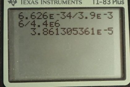 OpenStax College Physics, Chapter 29, Problem 13 (AP) calculator screenshot 1