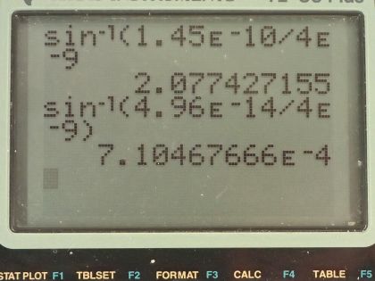 OpenStax College Physics, Chapter 29, Problem 14 (AP) calculator screenshot 2