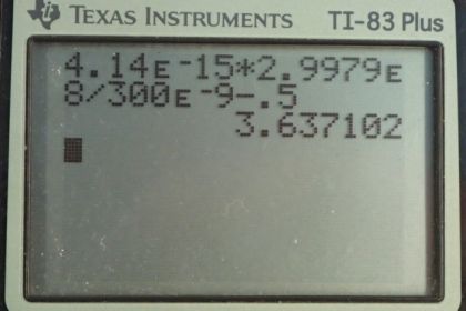 OpenStax College Physics, Chapter 29, Problem 11 (PE) calculator screenshot 1