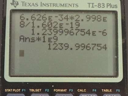 OpenStax College Physics, Chapter 29, Problem 24 (PE) calculator screenshot 1