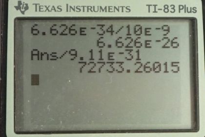 OpenStax College Physics, Chapter 29, Problem 43 (PE) calculator screenshot 1