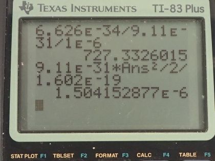 OpenStax College Physics, Chapter 29, Problem 58 (PE) calculator screenshot 1