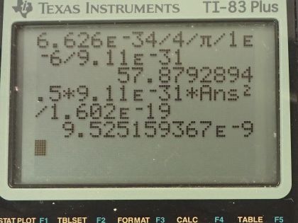 OpenStax College Physics, Chapter 29, Problem 62 (PE) calculator screenshot 1