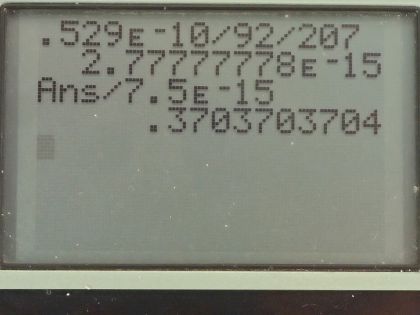 OpenStax College Physics, Chapter 30, Problem 60 (PE) calculator screenshot 1