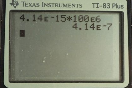 OpenStax College Physics, Chapter 30, Problem 63 (PE) calculator screenshot 1