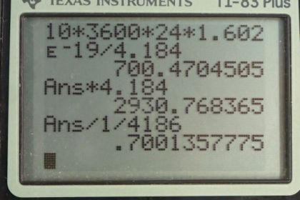 OpenStax College Physics, Chapter 31, Problem 63 (PE) calculator screenshot 3