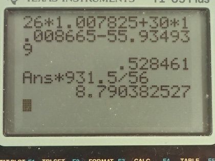 OpenStax College Physics, Chapter 31, Problem 70 (PE) calculator screenshot 1