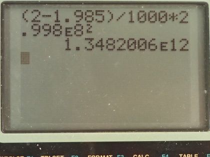 OpenStax College Physics, Chapter 32, Problem 4 (AP) calculator screenshot 1