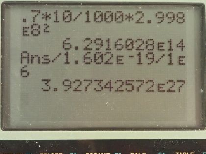 OpenStax College Physics, Chapter 32, Problem 8 (AP) calculator screenshot 1