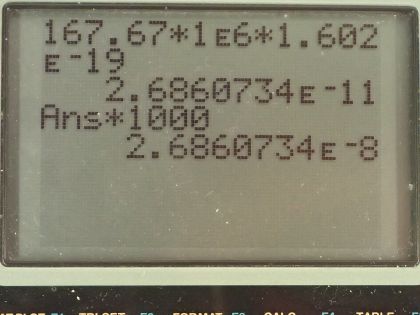 OpenStax College Physics, Chapter 32, Problem 10 (AP) calculator screenshot 2
