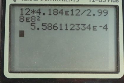 OpenStax College Physics, Chapter 32, Problem 51 (PE) calculator screenshot 1