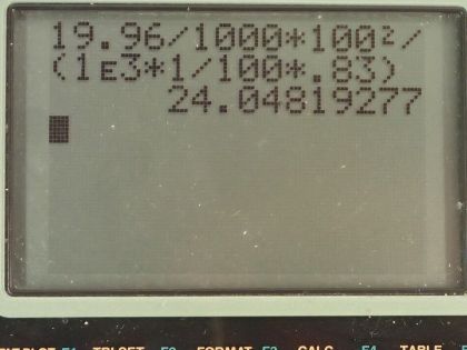 OpenStax College Physics, Chapter 32, Problem 60 (PE) calculator screenshot 2