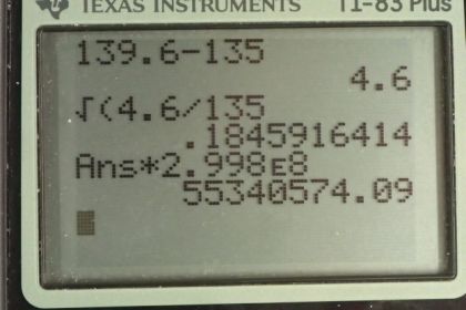 OpenStax College Physics, Chapter 33, Problem 13 (AP) calculator screenshot 1