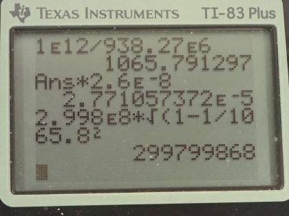 OpenStax College Physics, Chapter 33, Problem 46 (PE) calculator screenshot 1