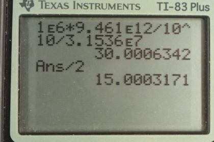 OpenStax College Physics, Chapter 34, Problem 15 (PE) calculator screenshot 1