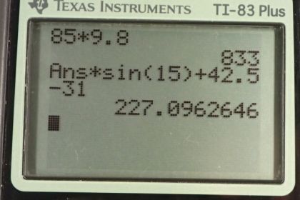 OpenStax College Physics, Chapter 4, Problem 23 (AP) calculator screenshot 1