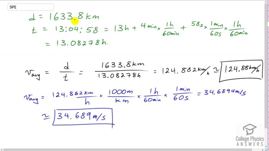 OpenStax College Physics, Chapter 2, Problem 9 (PE) video thumbnail