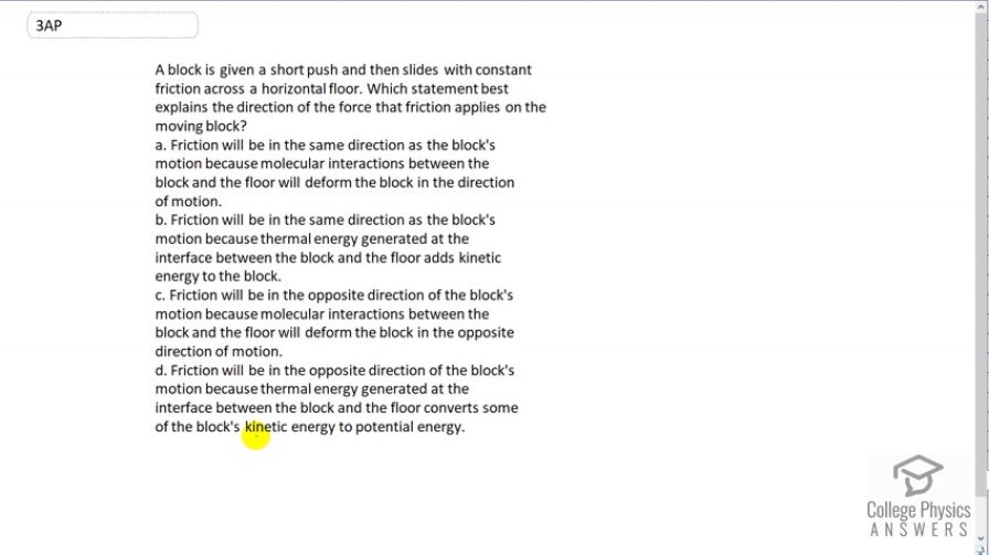 OpenStax College Physics, Chapter 5, Problem 3 (AP) video thumbnail