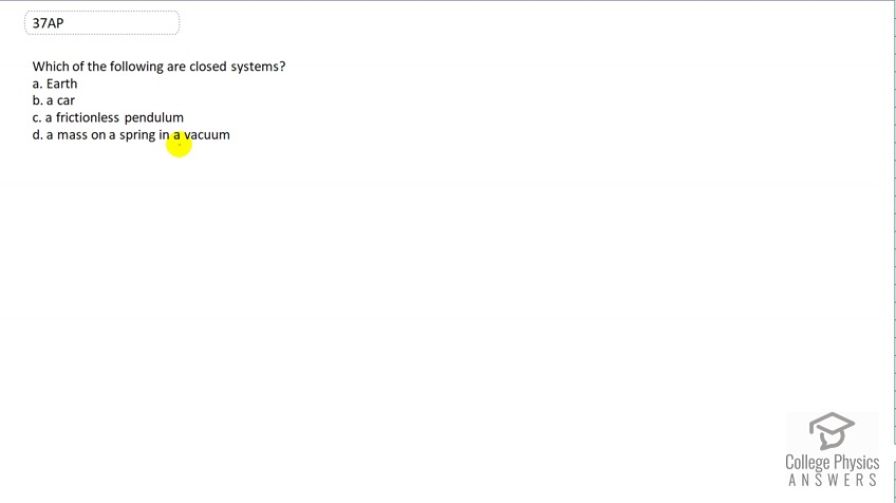 OpenStax College Physics, Chapter 7, Problem 37 (AP) video thumbnail