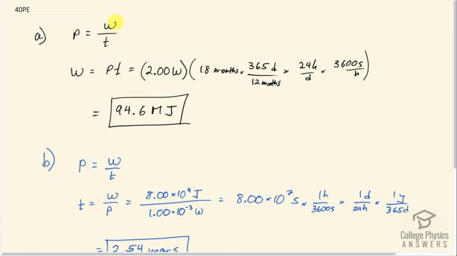 OpenStax College Physics, Chapter 7, Problem 40 (PE) video thumbnail