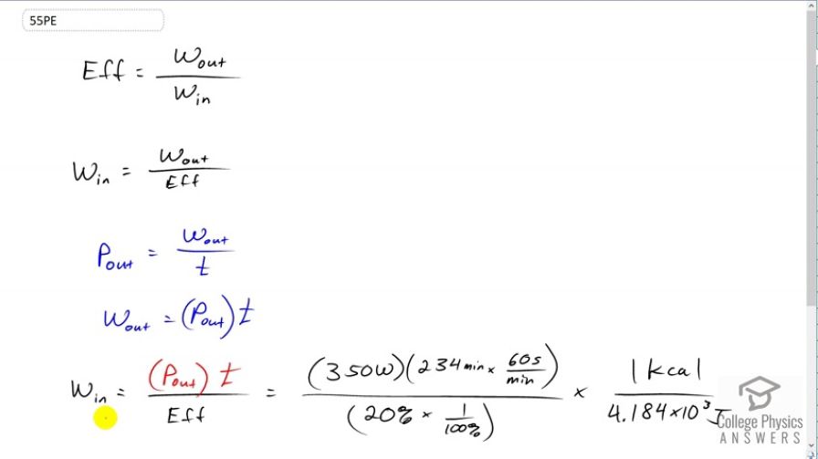 OpenStax College Physics, Chapter 7, Problem 55 (PE) video thumbnail