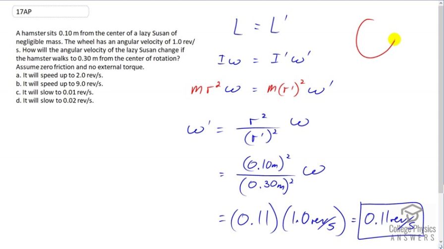 OpenStax College Physics, Chapter 10, Problem 17 (AP) video thumbnail