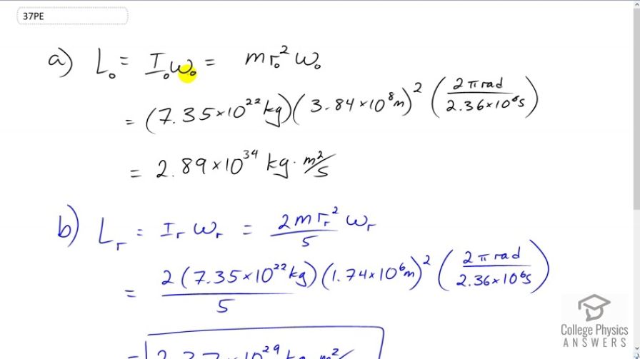 OpenStax College Physics, Chapter 10, Problem 37 (PE) video thumbnail