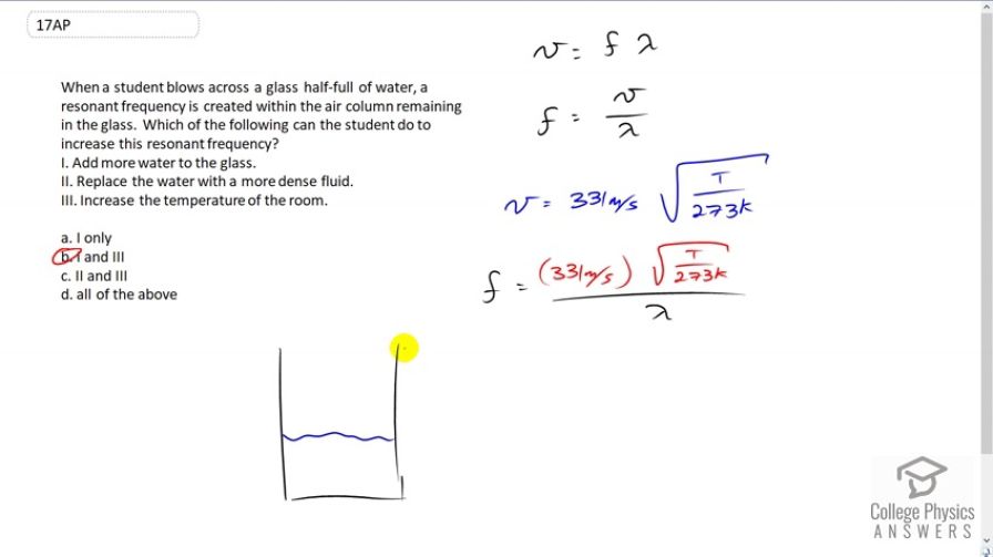 OpenStax College Physics, Chapter 17, Problem 17 (AP) video thumbnail