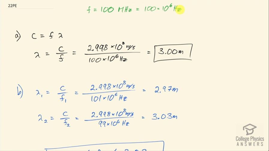 OpenStax College Physics, Chapter 24, Problem 22 (PE) video thumbnail