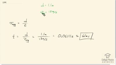 OpenStax College Physics Answers, Chapter 2, Problem 12 video poster image.