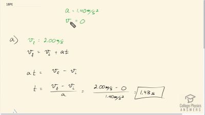 OpenStax College Physics Answers, Chapter 2, Problem 18 video poster image.