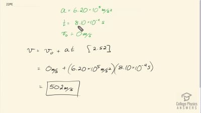OpenStax College Physics Answers, Chapter 2, Problem 22 video poster image.