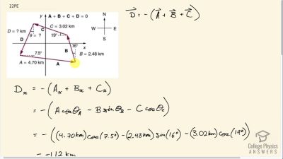 OpenStax College Physics Answers, Chapter 3, Problem 22 video poster image.