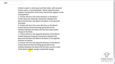 OpenStax College Physics Answers, Chapter 5, Problem 3 video poster image.