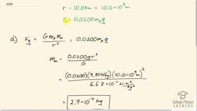 OpenStax College Physics Answers, Chapter 6, Problem 42 video poster image.