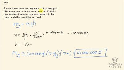 OpenStax College Physics Answers, Chapter 7, Problem 28 video poster image.